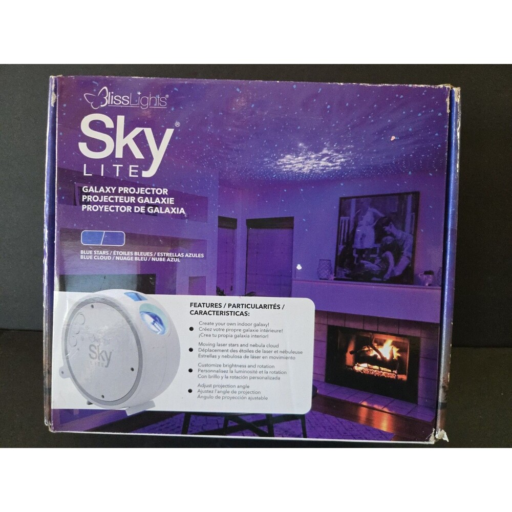 BlissLights Sky Lite LED Laser Star Projector Galaxy Ambiance Night Light TESTED